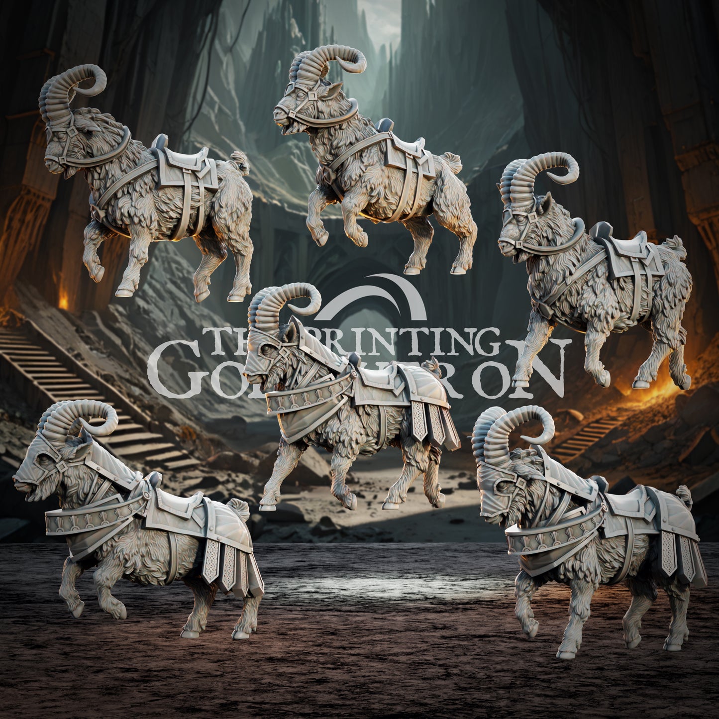 Mounts - Armored Mountain Goat | Tales of the Deep | MESBG | The Printing Goes Ever On