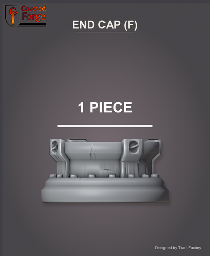 End Cap (F), 1 piece (Coveted Forge render)