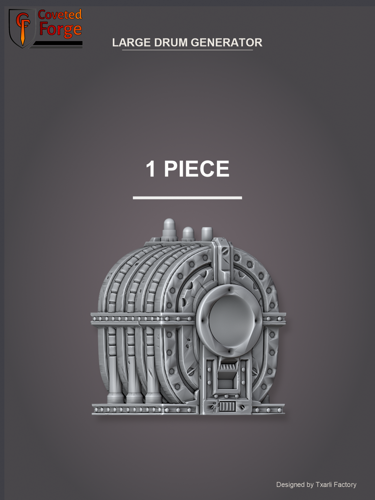 Large Drum Generator, 1 piece (Coveted Forge render)