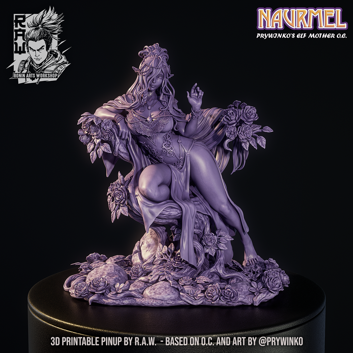 Naurmel, sculpt render in grey by Ronin Arts Workshop.