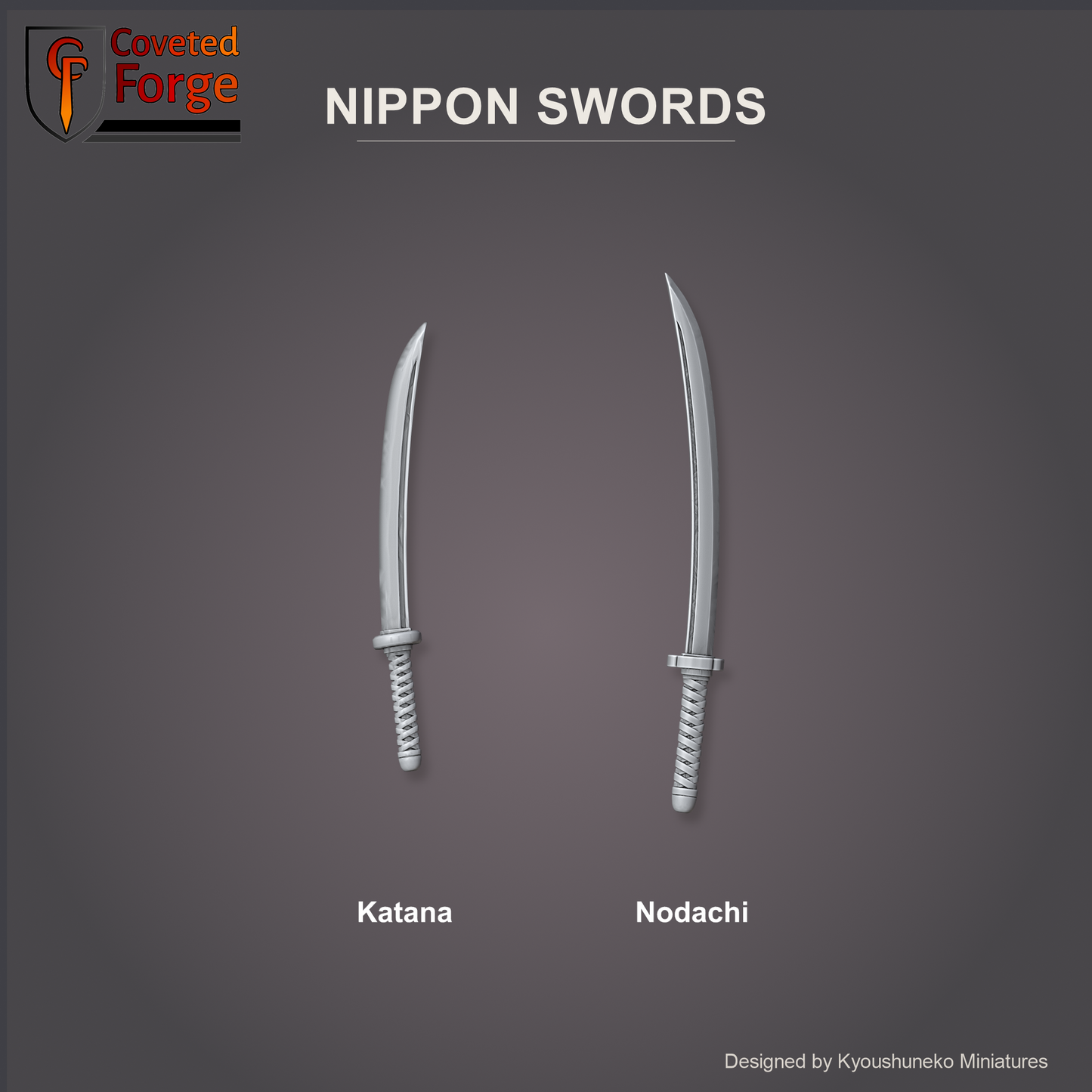 Nippon sword bits: katana and nodachi in resin by Kyoushuneko Miniatures
