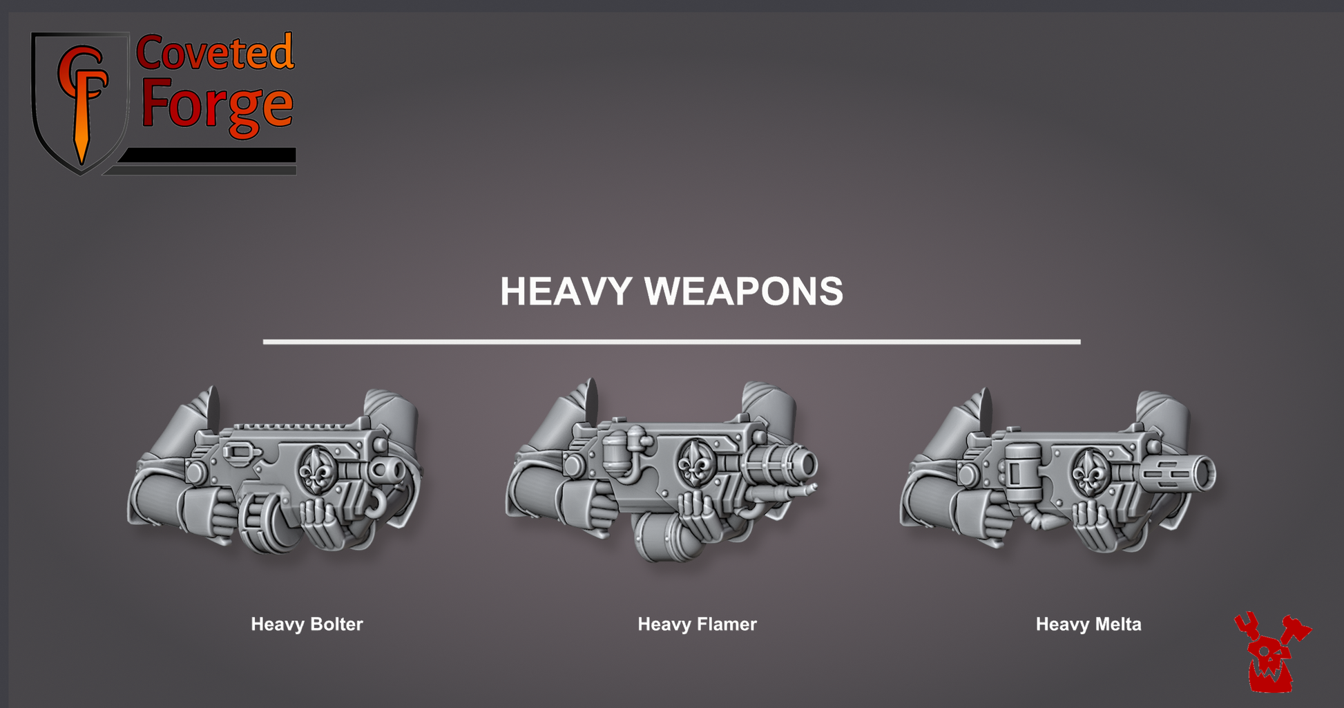 Heavy weapons, heavy bolter, heavy flamer and heavy melta