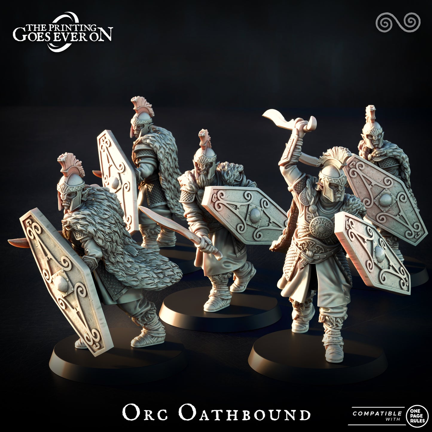 Orc Oathbound unit - elite greenskin heavy infantry with tower shields