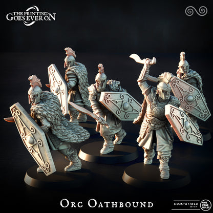 Orc Oathbound unit - elite greenskin heavy infantry with tower shields