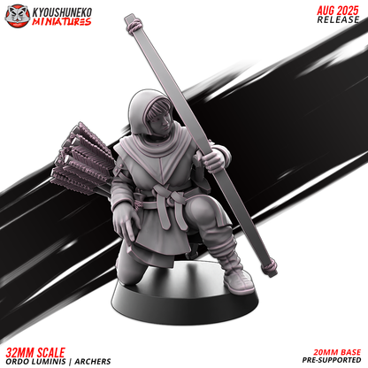 Ordo Luminis Archers Model 2, designer render by Kyoushuneko Miniatures.