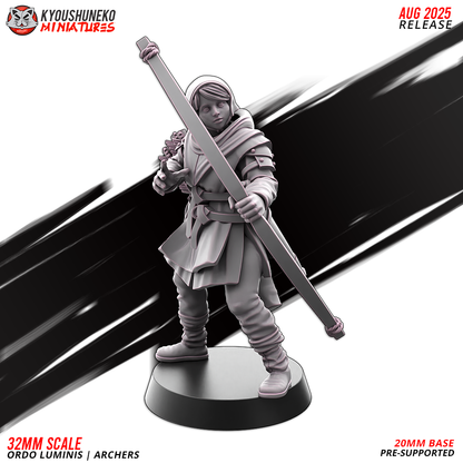 Ordo Luminis Archers Model 3, designer render by Kyoushuneko Miniatures.