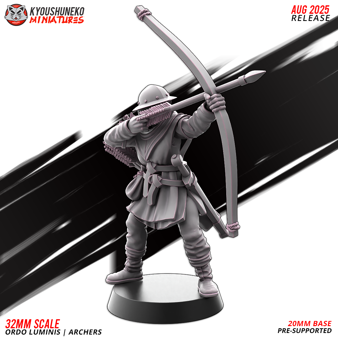 Ordo Luminis Archers Model 4, designer render by Kyoushuneko Miniatures.