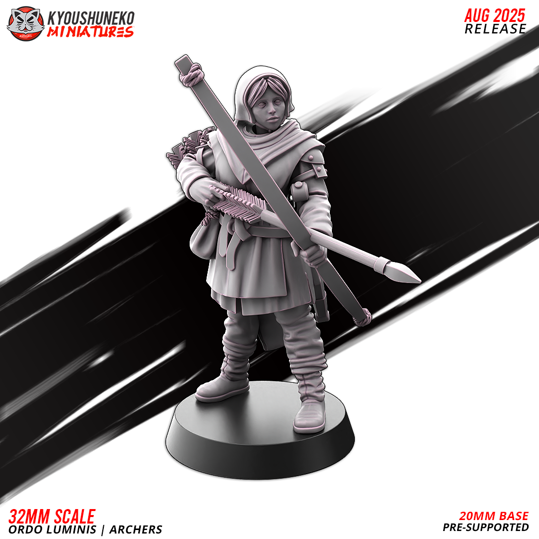 Ordo Luminis Archers Model 5, designer render by Kyoushuneko Miniatures.