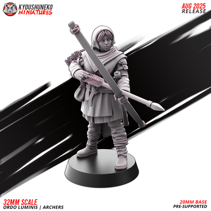 Ordo Luminis Archers Model 5, designer render by Kyoushuneko Miniatures.