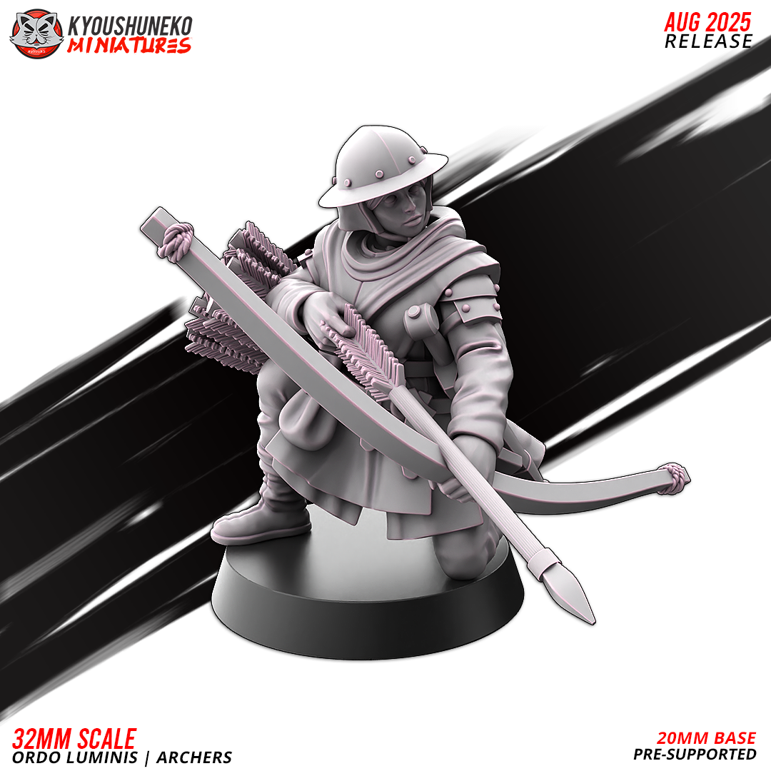 Ordo Luminis Archers Model 6, designer render by Kyoushuneko Miniatures.