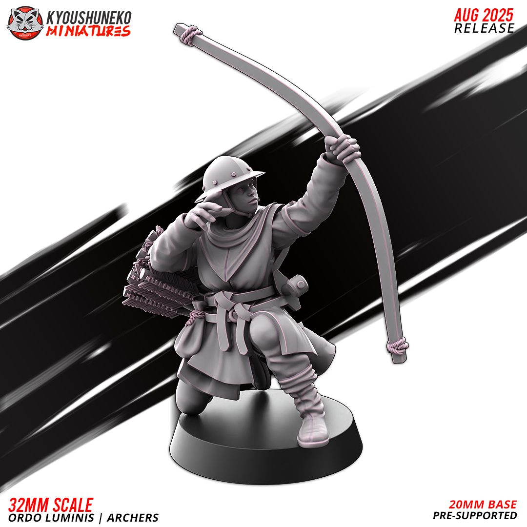 Ordo Luminis Archers Model 7, designer render by Kyoushuneko Miniatures.