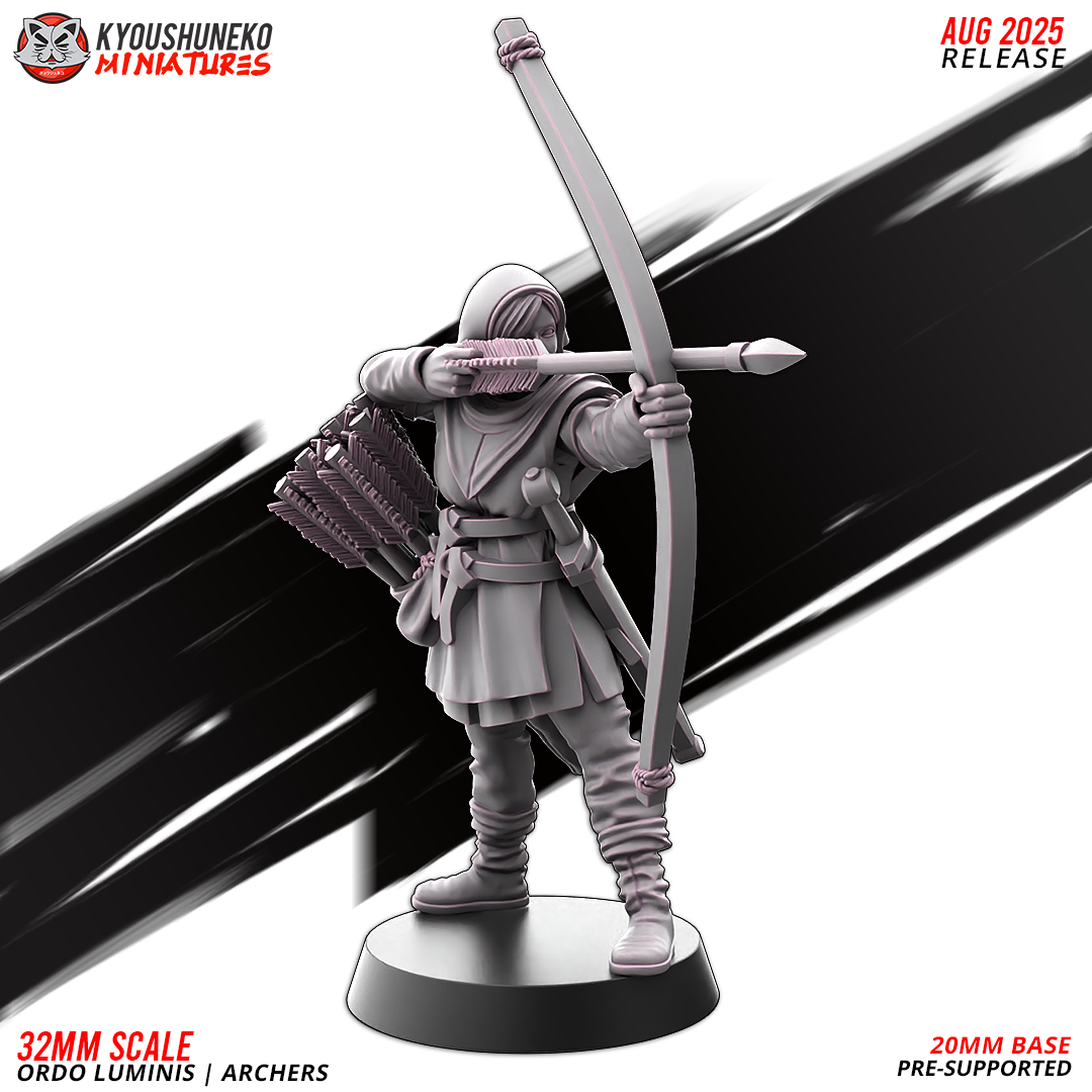 Ordo Luminis Archers Model 8, designer render by Kyoushuneko Miniatures.