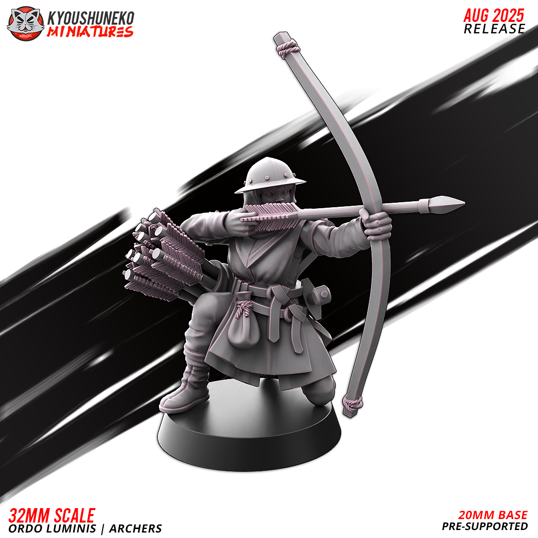 Ordo Luminis Archers Model 9, designer render by Kyoushuneko Miniatures.