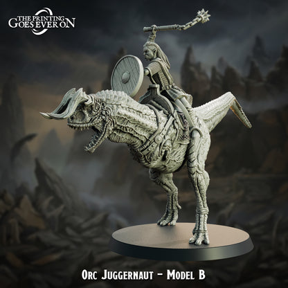 Orc Juggernaut rider pose B on raptor mount