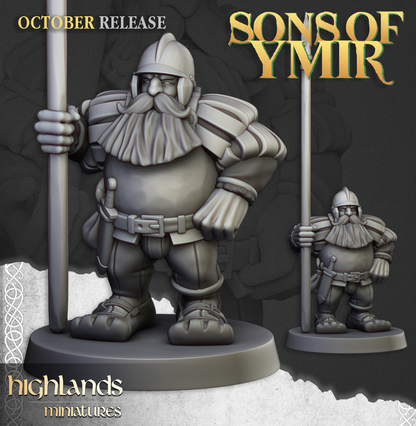 Dwarf Pikeman pose 1