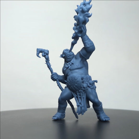 Ogre Firebelly (Shaman) | Northern Ogres | Resin 3D Printed Miniature | Txarli Factory