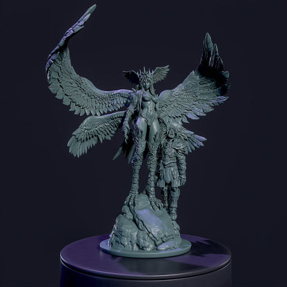Harpy Swarm - Queen Aethara | NSFW or SFW | Resin 3D Printed Pinup | Ronin Arts Workshop