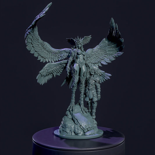 Harpy Swarm - Queen Aethara | NSFW or SFW | Resin 3D Printed Pinup | Ronin Arts Workshop