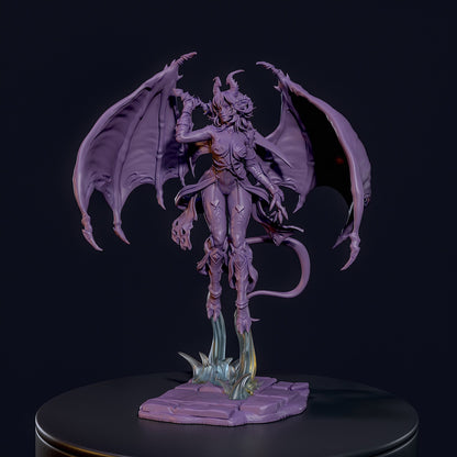 Lussoria the Succubus - Omen of Desire | NSFW or SFW | Resin 3D Printed Pinup | Ronin Arts Workshop