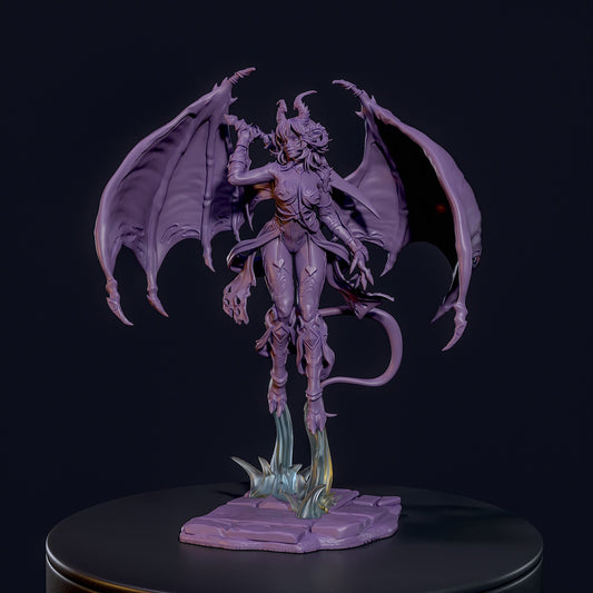Lussoria the Succubus - Omen of Desire | NSFW or SFW | Resin 3D Printed Pinup | Ronin Arts Workshop