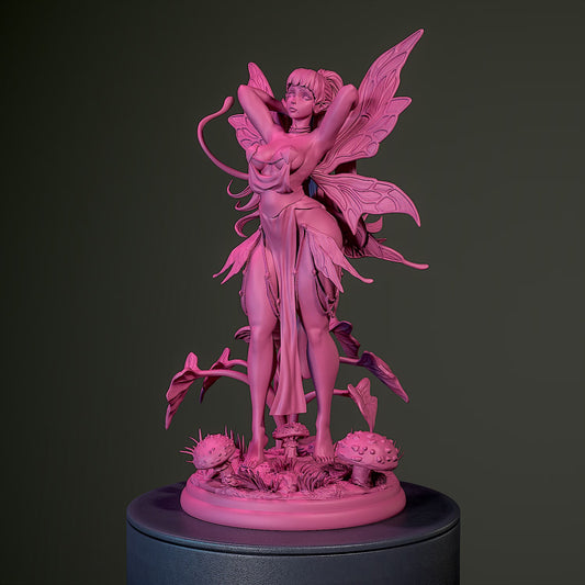Lynetta - Fairy | Clothed or Nude | Resin 3D Printed Pinup | Ronin Arts Workshop