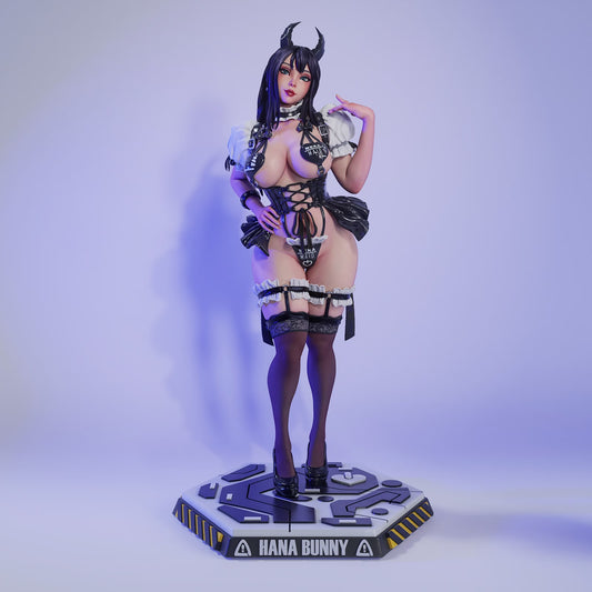 Hana Bunny | Clothed or Nude | Resin 3D Printed Pinup | Ronin Arts Workshop