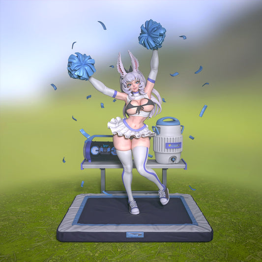 Cheerleader Bunny Alex | Clothed or Nude | Resin 3D Printed Pinup | Ronin Arts Workshop