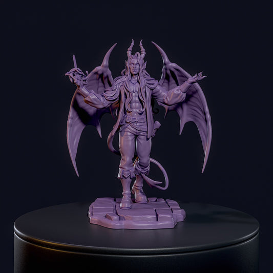 Eros the Incubus - Prince of Pleasure | NSFW or SFW | Resin 3D Printed Pinup | Ronin Arts Workshop