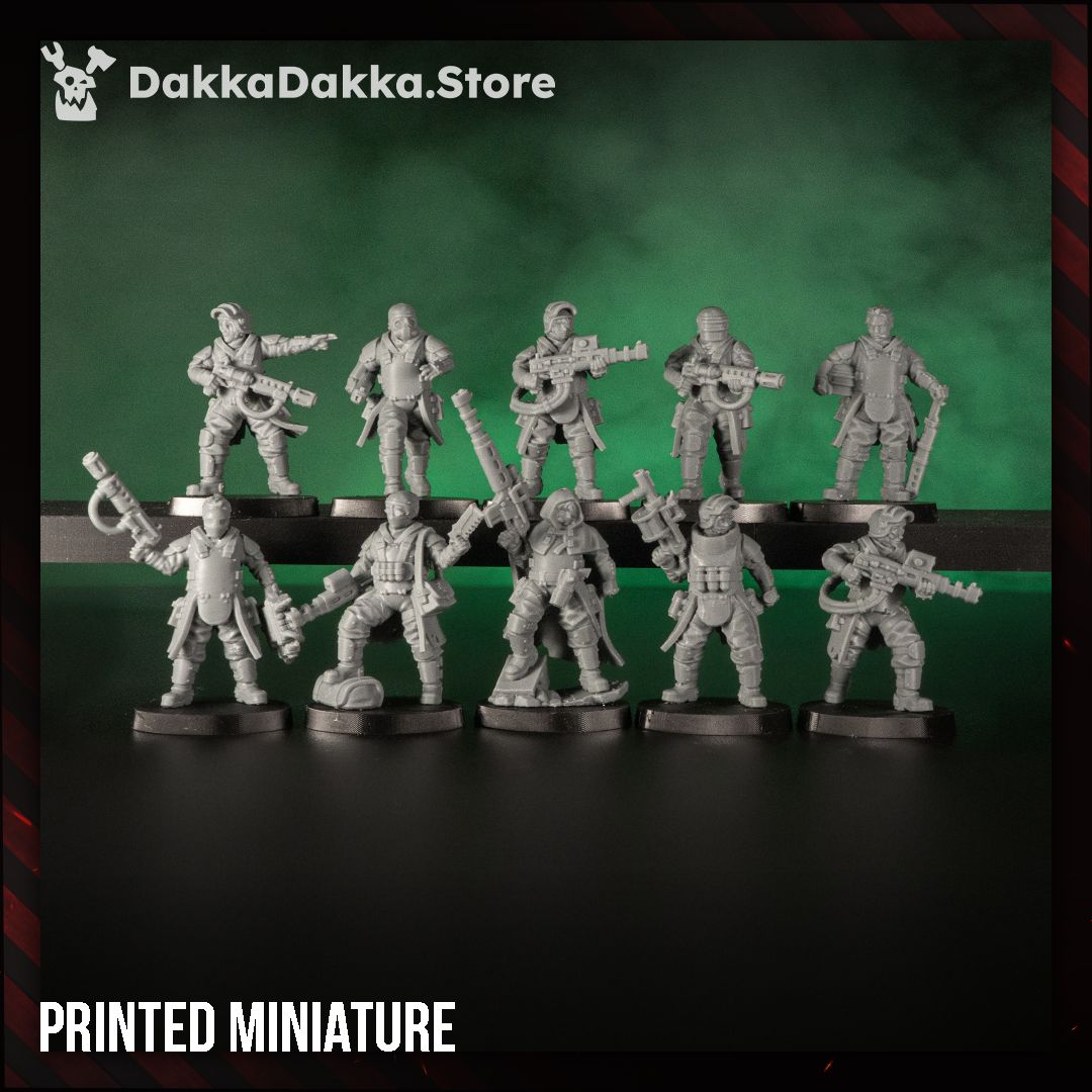 Alcat Rats Heavy Infantry resin build kit parts, 28-32mm renegade guard proxy