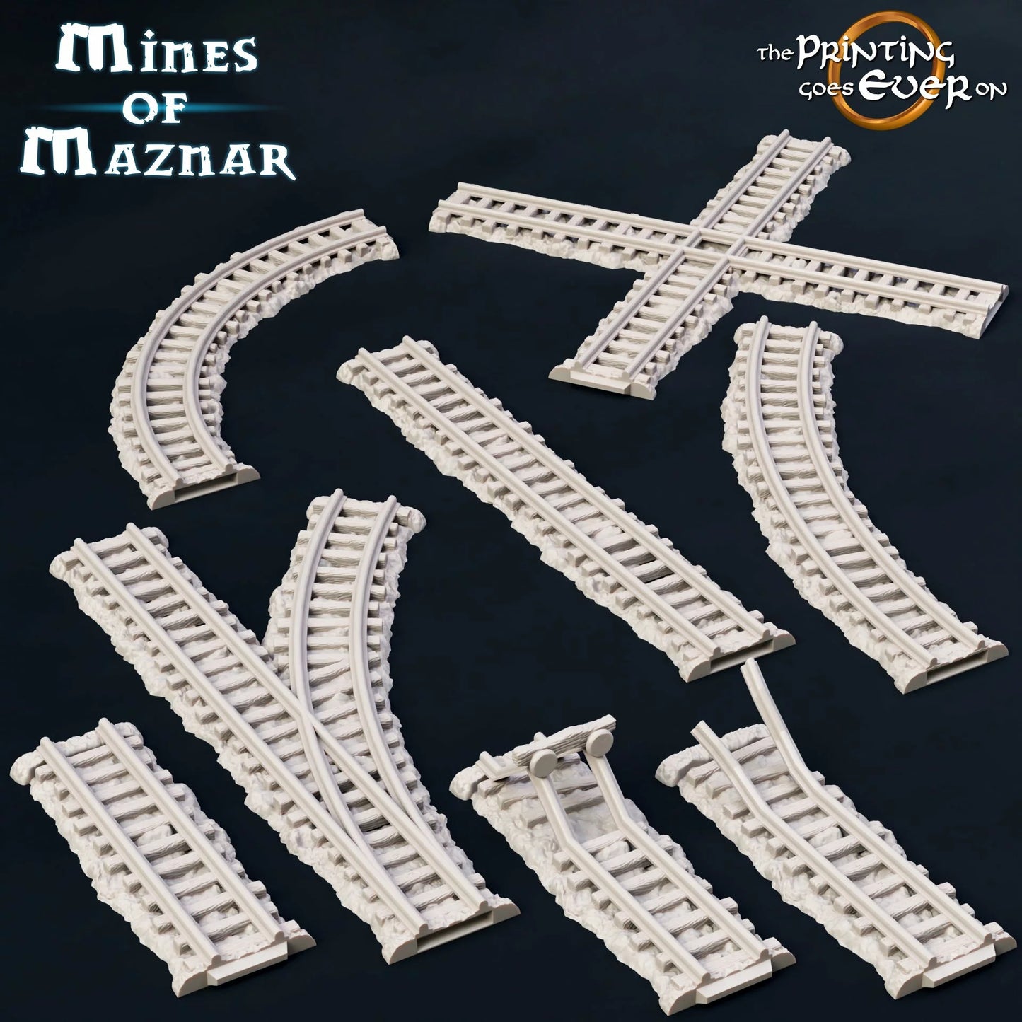 Dwarven Minecart with Rails | The Mines | Mines of Maznar  |  MESBG | The Printing Goes Ever On