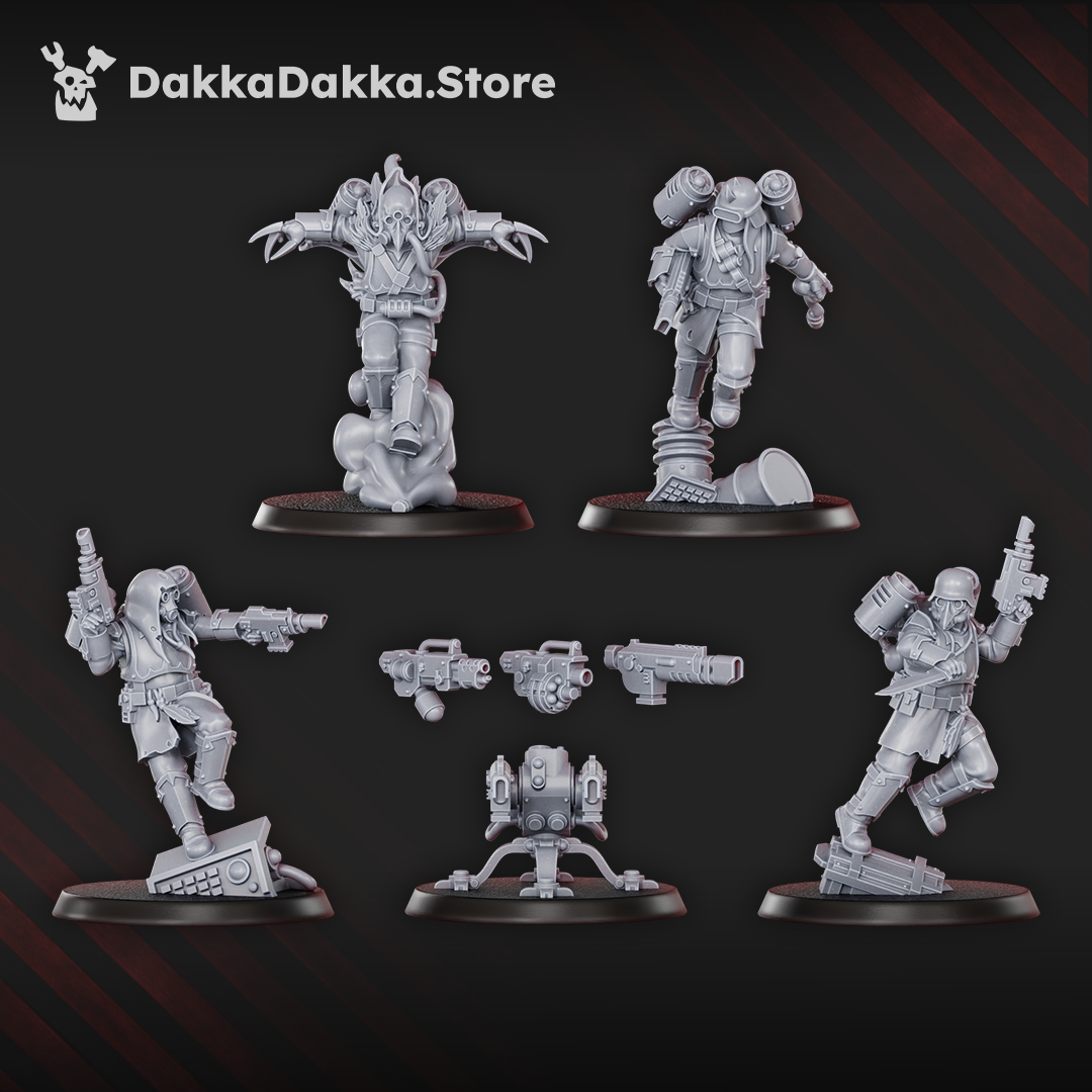 Ravenswatch Cultist leader miniature, beaked mask, 32mm resin by Dakka Dakka Store