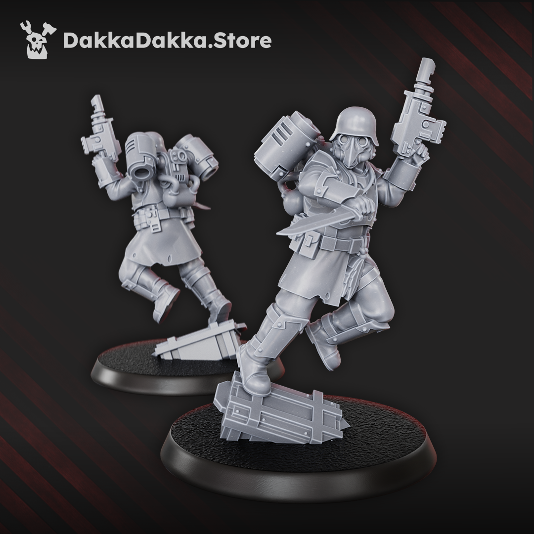 Ravenswatch Cultist gunfighter miniature, beaked mask, 32mm resin by Dakka Dakka Store