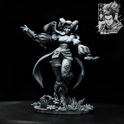 Lancer Chiara | Galisantio Lancers | 28mm-120mm Scale | Resin 3D Printed Miniature | Ronin Arts Workshop