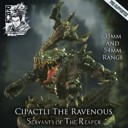Cipatli, the Ravenous | Servants of the Reaper | 28-120mm Scale | Resin 3D Printed Miniature | Ronin Arts Workshop | Guild Wars