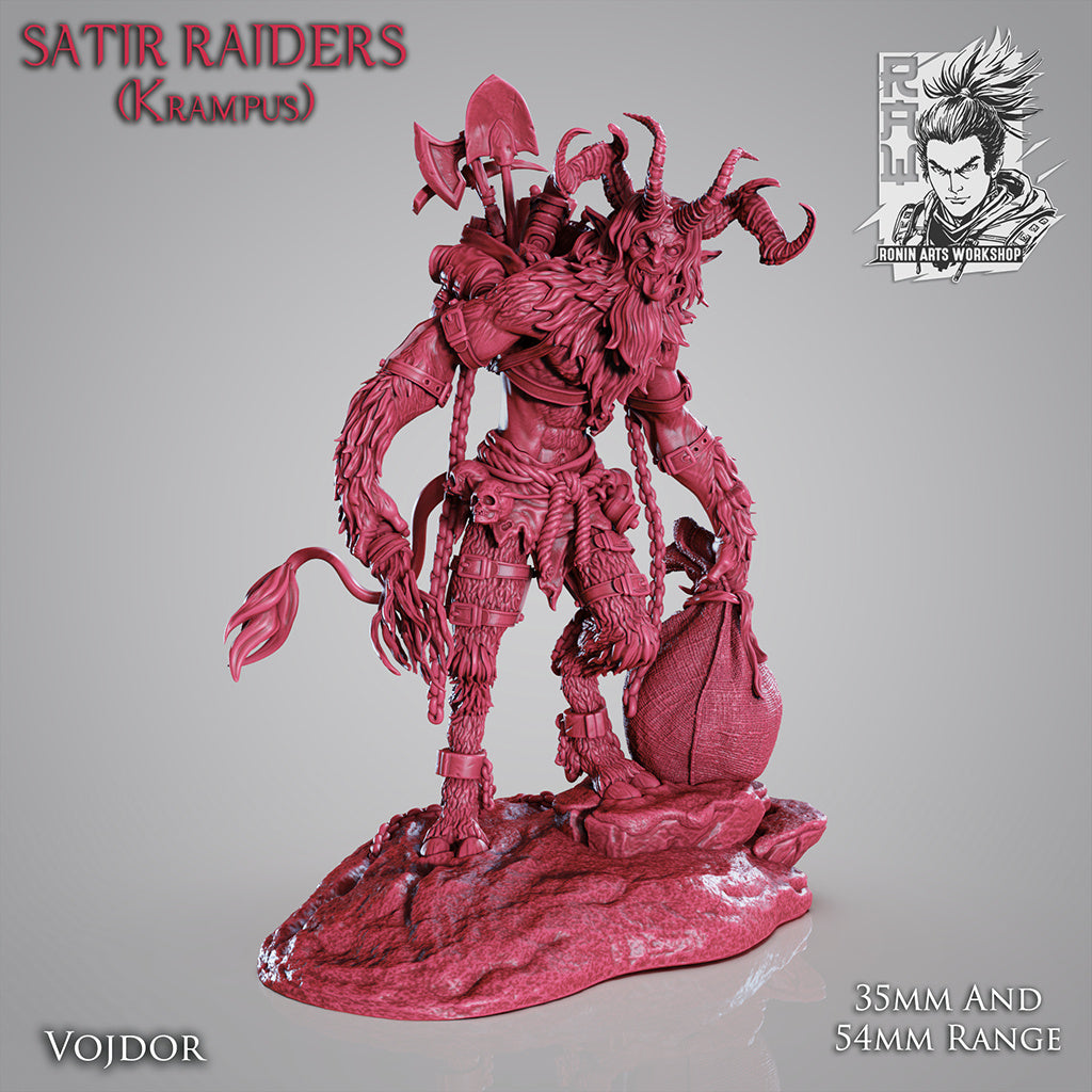 Vojdor The Satyr - Krampus | Multiple Scales | Resin 3D Printed Miniature | Ronin Arts Workshop