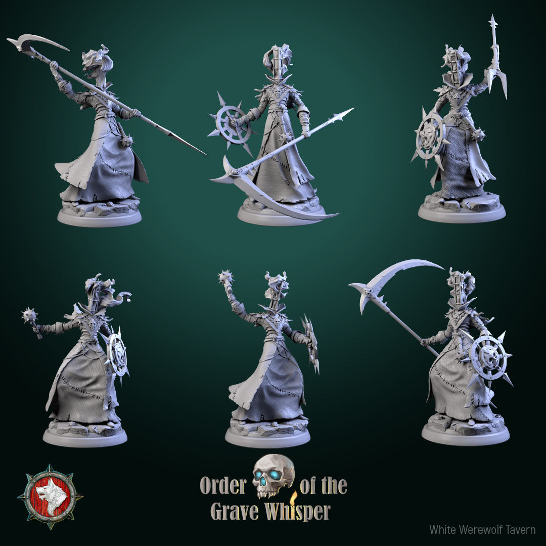 Firehead Cultists Set | Six Poses | Order Of The Grave Whisper | Resin 3D Printed Miniature | White Werewolf Tavern