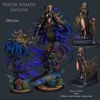Delea - Shapeshifting Mermaid Infiltrator | 35mm/54mm | Resin 3D Printed Miniature | Ronin Arts Workshop