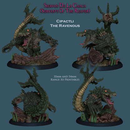 Cipatli, the Ravenous | Servants of the Reaper | 28-120mm Scale | Resin 3D Printed Miniature | Ronin Arts Workshop | Guild Wars