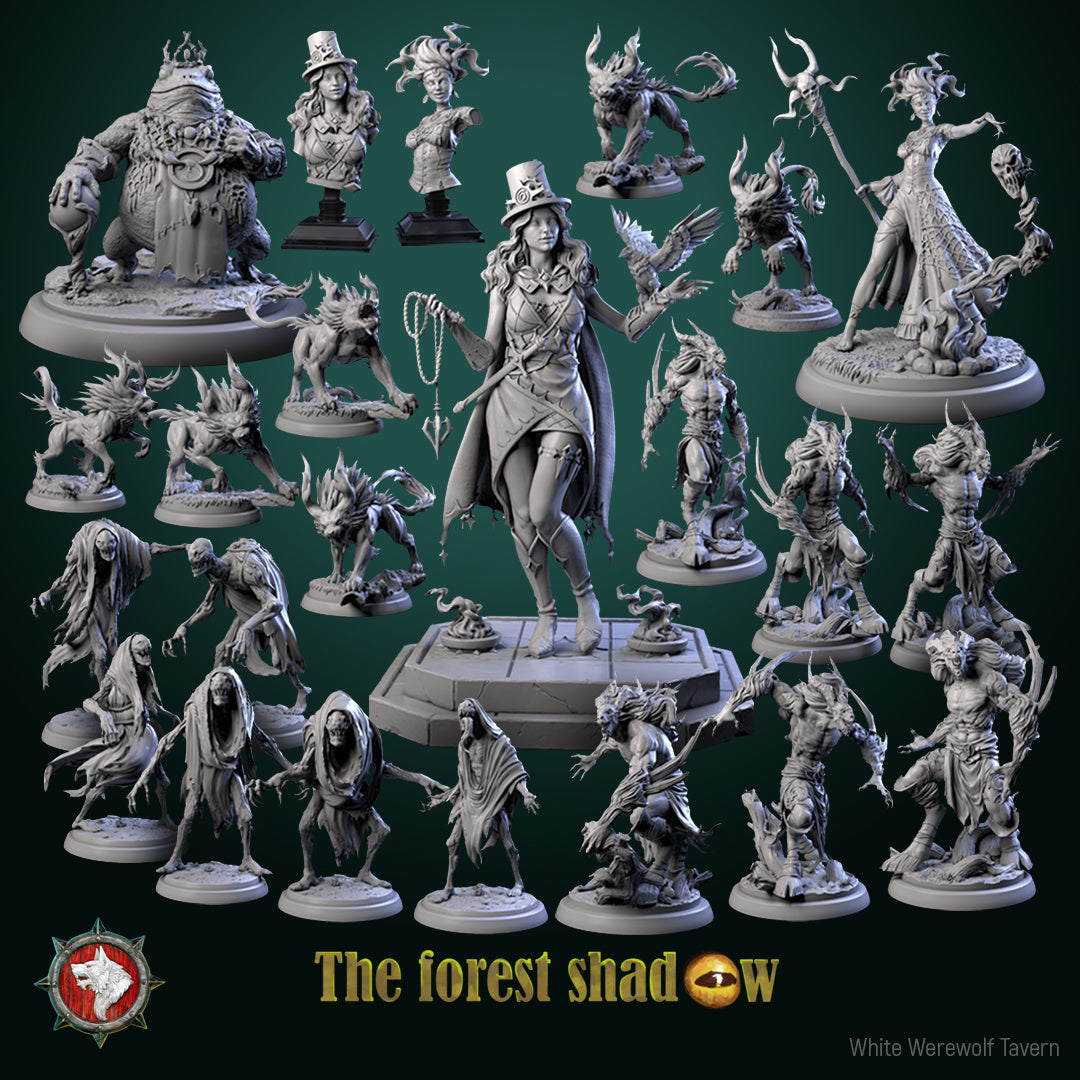Wendigos Set | The Forest Shadow | Resin 3D Printed Miniature | White Werewolf Tavern | DnD