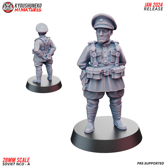 WW2 Soviet NCO A | Resin 3D Printed Miniature | Kyoushuneko