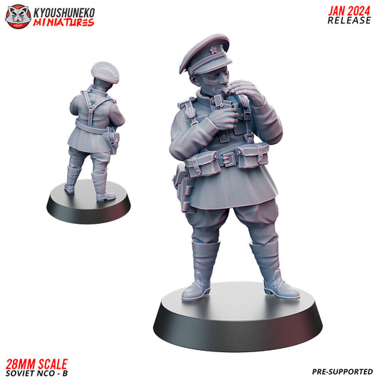 WW2 Soviet NCO B | Resin 3D Printed Miniature | Kyoushuneko