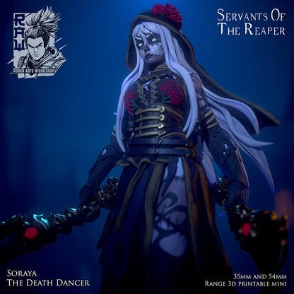 Soraya, the Death Dancer | Servants of the Reaper | 32-120mm Scale | Resin 3D Printed Miniature | Ronin Arts Workshop | Guild Wars