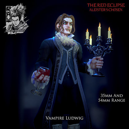 Vampire Ludwig | The Red Eclipse | 28mm - 120mm | Resin 3D Printed | Ronin Arts Workshop
