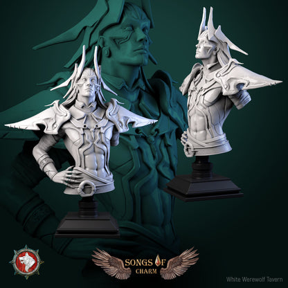 Brouss the Light Hand | Songs Of Charm | Bust | Resin 3D Printed Miniature | White Werewolf Tavern