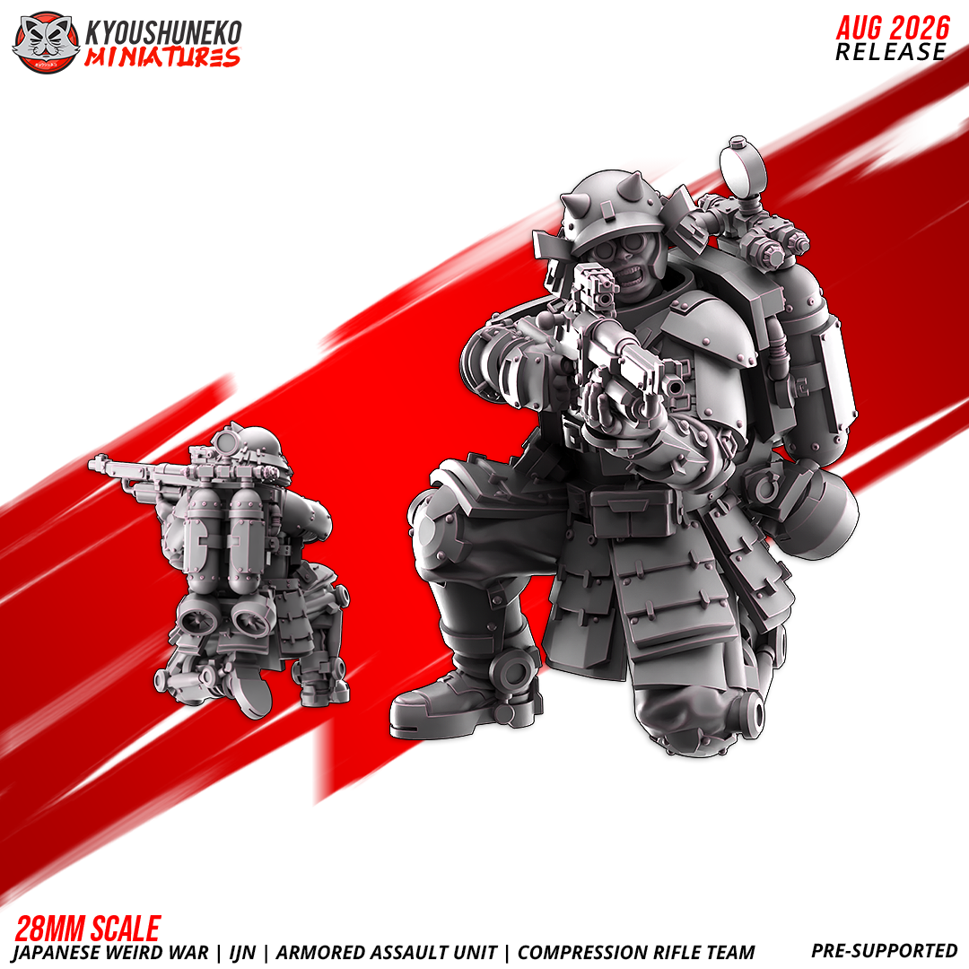 IJN Armored Assault rifleman, Model 1, front and rear