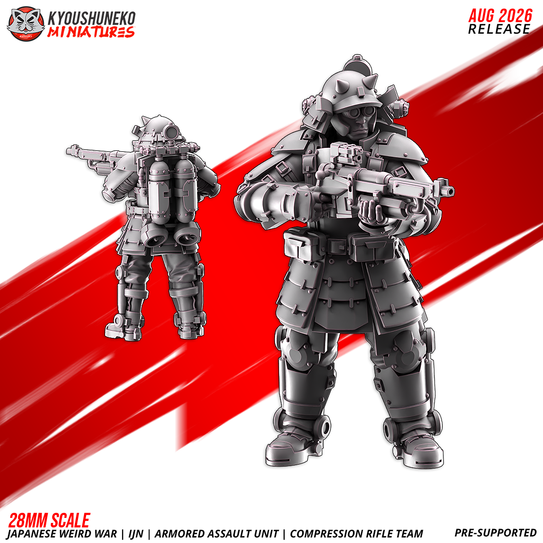 IJN Armored Assault rifleman, Model 2, front and rear