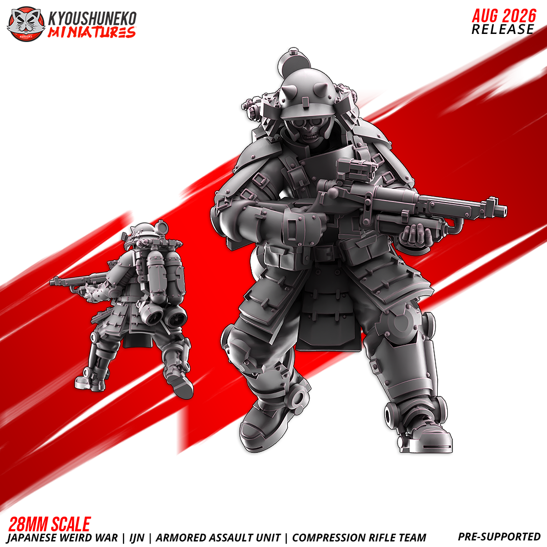 IJN Armored Assault rifleman, Model 4, front and rear