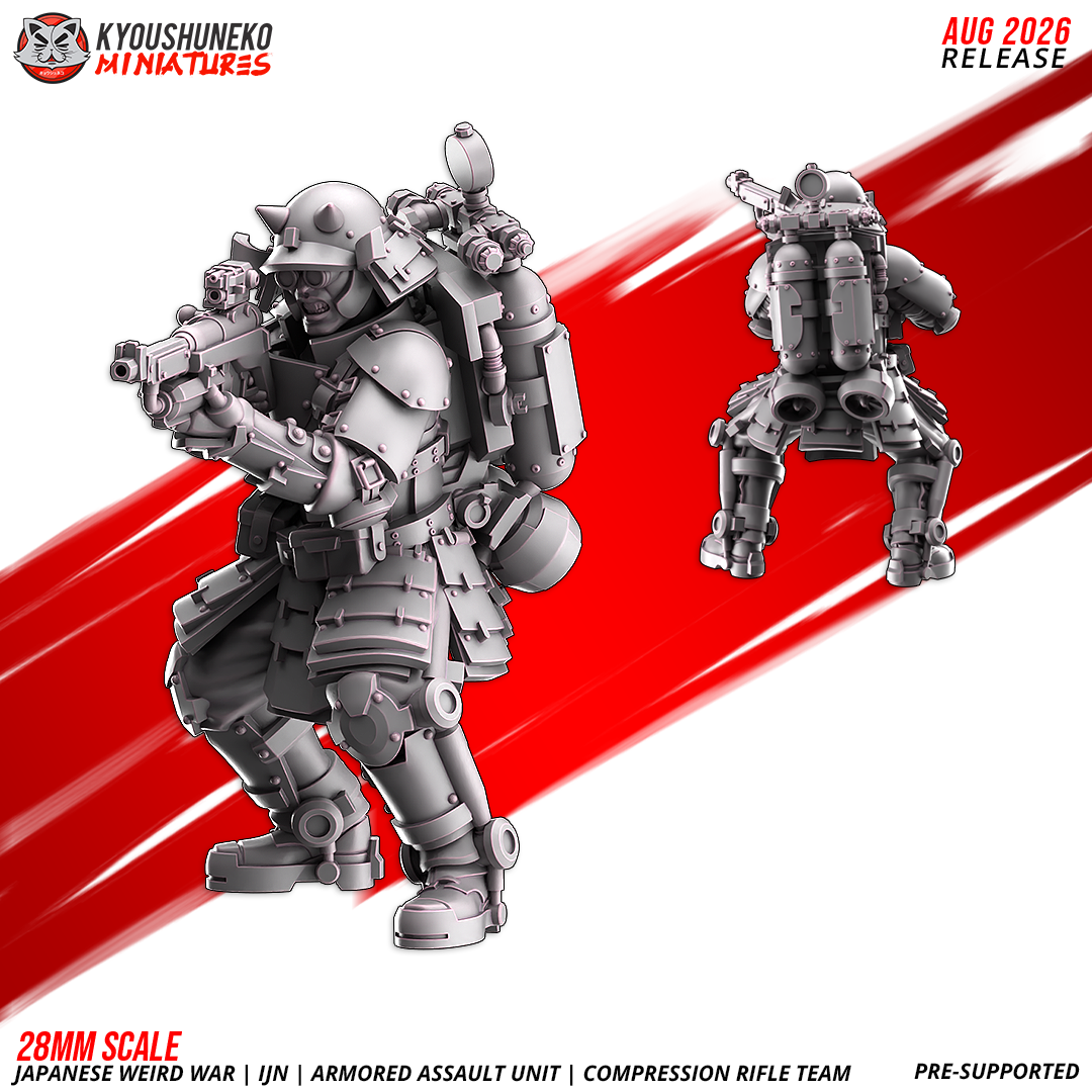 IJN Armored Assault rifleman, Model 5, front and rear