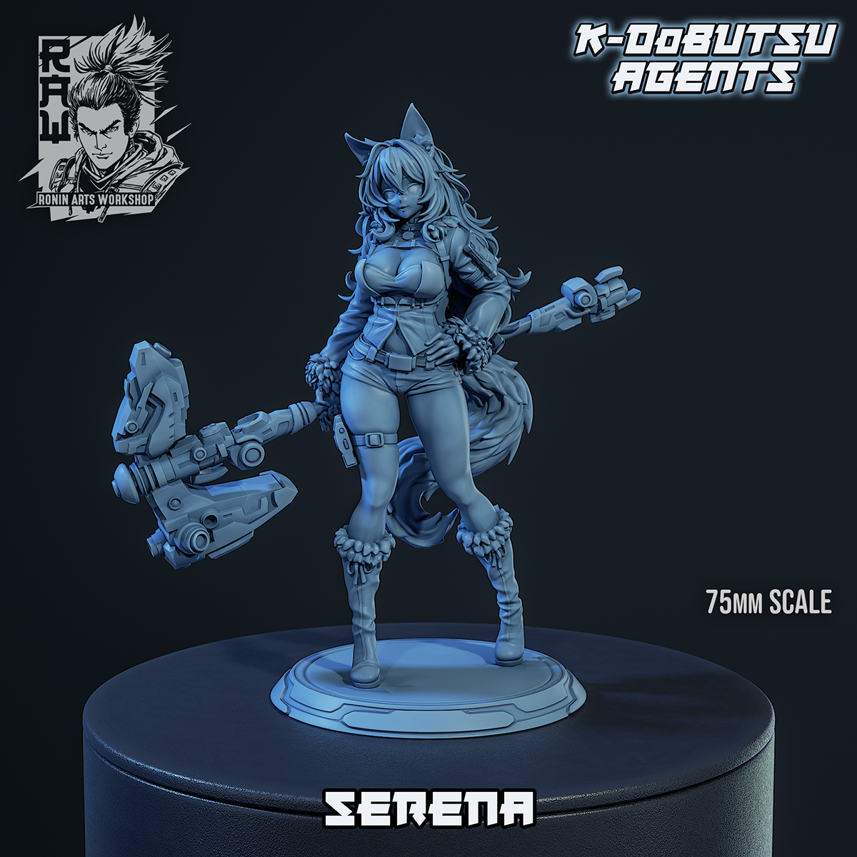 Serena, K-Dobutsu kemono agent with a war hammer