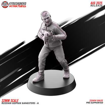 Russian Gopnik Gangsters Model A1, designer render by Kyoushuneko Miniatures.